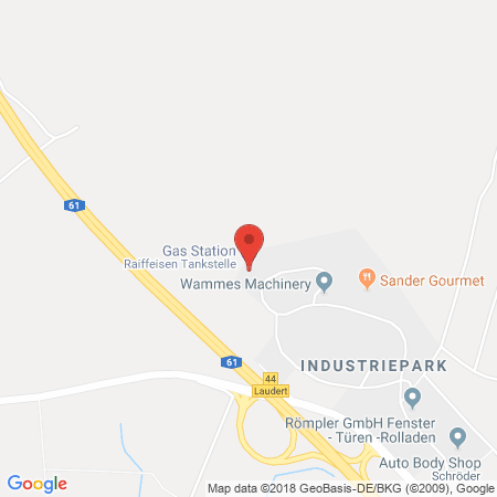 Position der Autogas-Tankstelle: Raiffeisen Hunsrück Handelsgesellschaft Mbh in 56291, Wiebelsheim