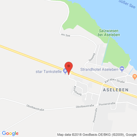 Position der Autogas-Tankstelle: Star Tankstelle in 06317, Seegebiet M. Land Ot Aseleben