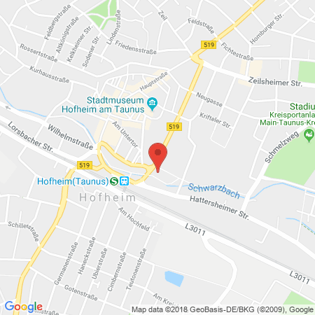 Position der Autogas-Tankstelle: Esso Tankstelle in 65719, Hofheim