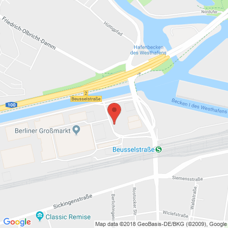 Position der Autogas-Tankstelle: Shell Tankstelle in 10553, Berlin