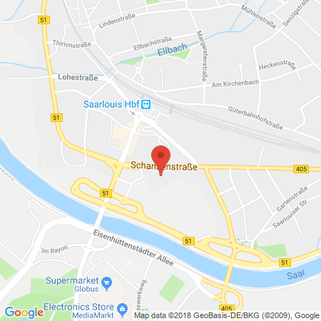 Position der Autogas-Tankstelle: Oil! Tankstelle Saarlouis in 66740, Saarlouis