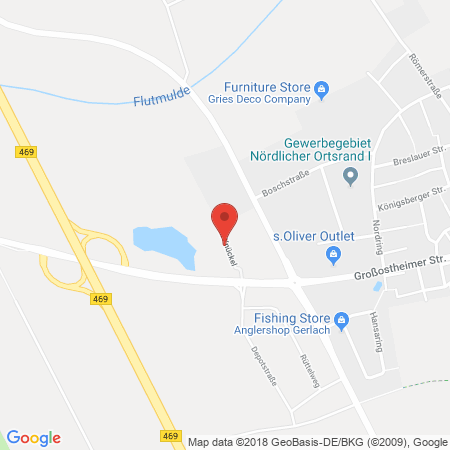 Position der Autogas-Tankstelle: Aral Tankstelle in 63843, Niedernberg