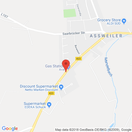 Position der Autogas-Tankstelle: Aral Tankstelle in 66440, Blieskastel-aßweiler