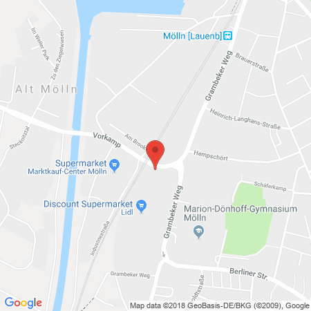 Standort der Tankstelle: Tankcenter Tankstelle in 23879, Moelln