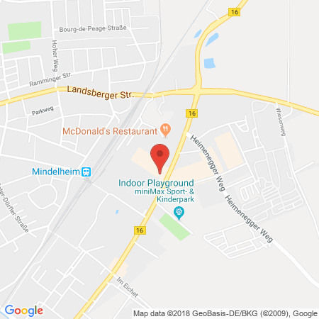 Position der Autogas-Tankstelle: V-markt Mindelheim in 87719, Mindelheim