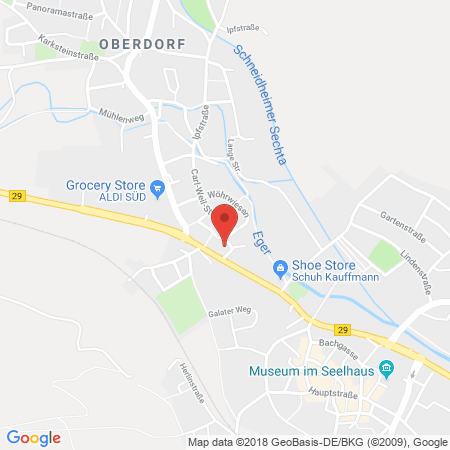 Position der Autogas-Tankstelle: Autohaus Schwenninger in 73441, Bopfingen