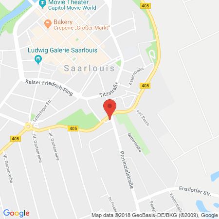 Position der Autogas-Tankstelle: Shell Tankstelle in 66740, Saarlouis