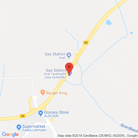 Position der Autogas-Tankstelle: Aral Tankstelle in 65614, Beselich