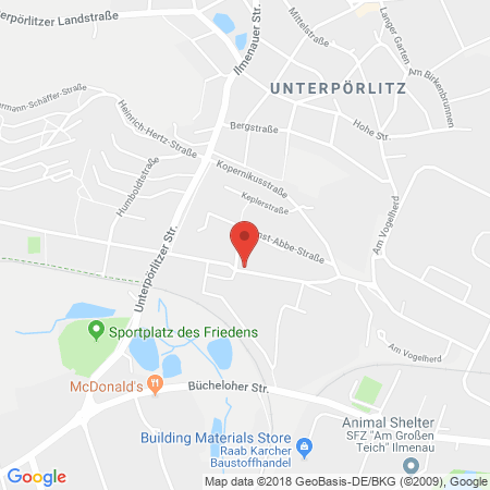 Position der Autogas-Tankstelle: Shell Tankstelle in 98693, Ilmenau