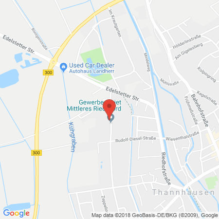 Position der Autogas-Tankstelle: Auto Crew Thomas Mayer in 86470, Thannhausen