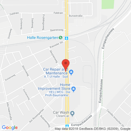 Position der Autogas-Tankstelle: Star Tankstelle in 06132, Halle