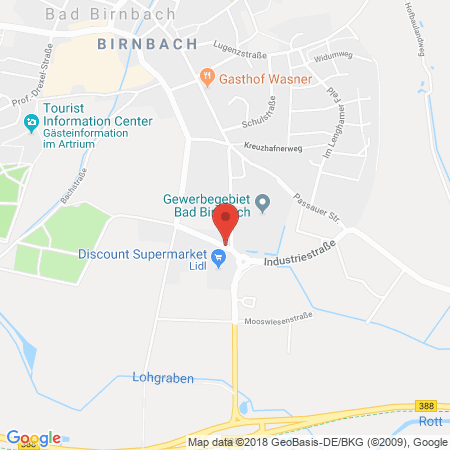 Position der Autogas-Tankstelle: Tankstelle Auto Thoni in 84364, Bad Birnbach