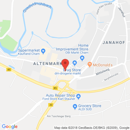 Position der Autogas-Tankstelle: Nowack Südtank Altenmarkt in 93413, Cham