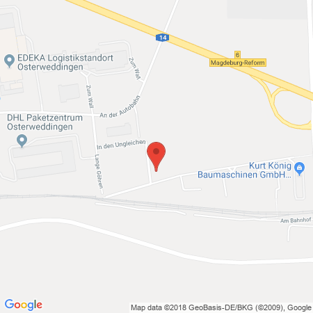 Position der Autogas-Tankstelle: Osterweddingen in 39171, Osterweddingen