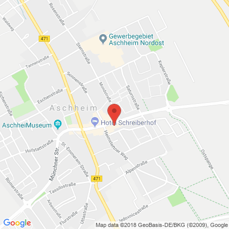 Position der Autogas-Tankstelle: Shell Tankstelle in 85609, Aschheim