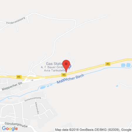 Position der Autogas-Tankstelle: AVIA Tankstelle in 92436, Bruck I.d.opf.