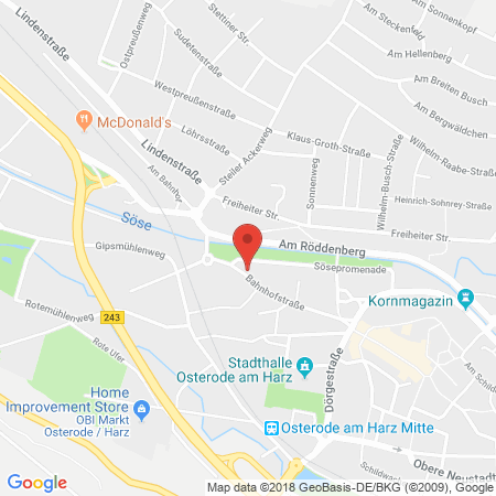 Position der Autogas-Tankstelle: Star Tankstelle in 37520, Osterode