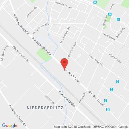 Position der Autogas-Tankstelle: Aral Tankstelle in 01257, Dresden