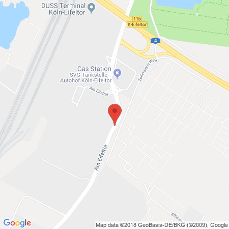 Standort der Autogas Tankstelle: SVG Nordrhein eG in 50997, Köln