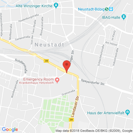 Position der Autogas-Tankstelle: JET Tankstelle in 67434, Neustadt