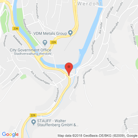 Position der Autogas-Tankstelle:  Bft-station Z. Avdibegovic in 58791, Werdohl