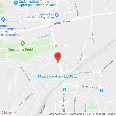 Position der Autogas-Tankstelle: JET Tankstelle in 39124, Magdeburg