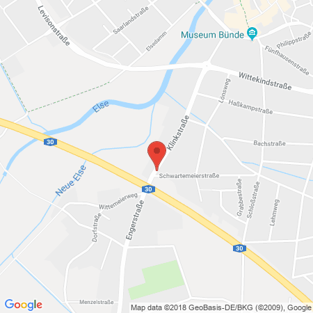 Position der Autogas-Tankstelle: Tank-Center Halsterberg in 32257, Bünde