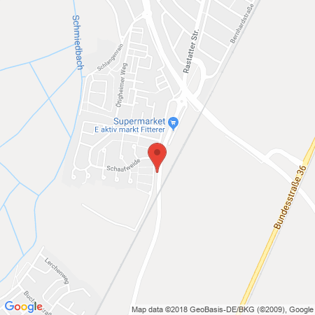 Position der Autogas-Tankstelle: Agip Tankstelle in 76467, Bietigheim