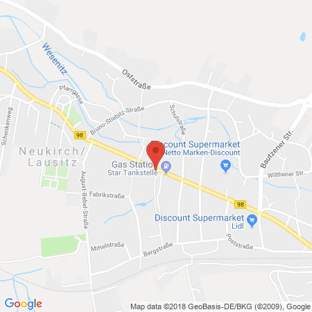 Position der Autogas-Tankstelle: Star Tankstelle in 01904, Neukirch