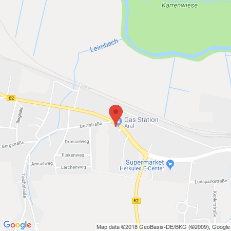 Position der Autogas-Tankstelle: Aral Tankstelle in 36433, Leimbach