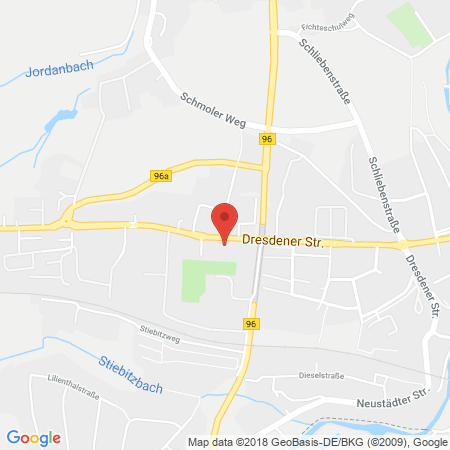 Position der Autogas-Tankstelle: Aral Tankstelle in 02625, Bautzen