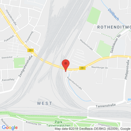 Position der Autogas-Tankstelle: JET Tankstelle in 34127, Kassel