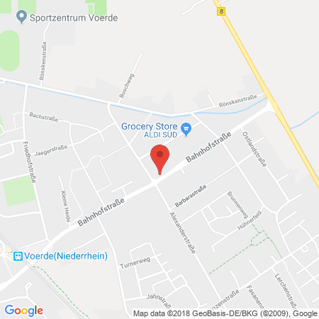 Position der Autogas-Tankstelle: Aral Tankstelle in 46562, Voerde