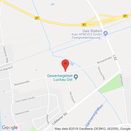 Standort der Autogas Tankstelle: Auto Spreves GmbH in 15926, Luckau
