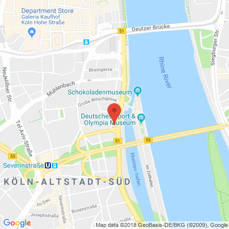 Position der Autogas-Tankstelle: Total Koeln in 50676, Koeln