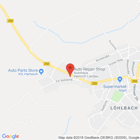 Position der Autogas-Tankstelle: Landau Tankzentrum in 35114, Haina