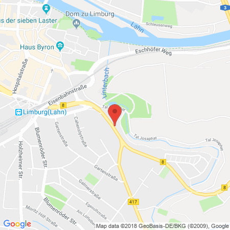 Position der Autogas-Tankstelle: Aral Tankstelle in 65549, Limburg