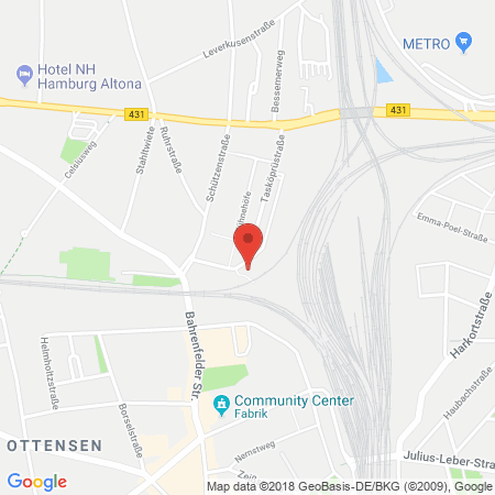 Position der Autogas-Tankstelle: Hamburg, Kohlentwiete 14 in 22761, Hamburg