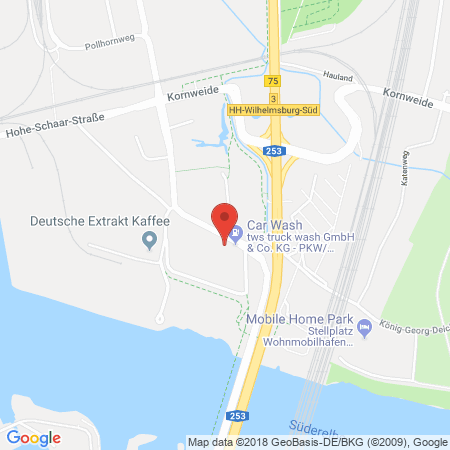 Position der Autogas-Tankstelle: Esso Tankstelle in 21107, Hamburg