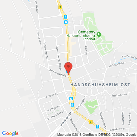 Position der Autogas-Tankstelle: AVIA Tankstelle in 69121, Heidelberg