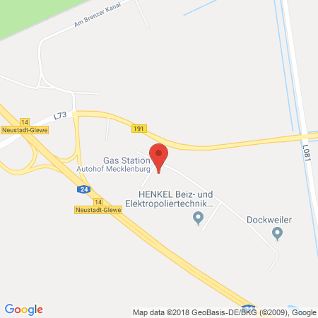 Position der Autogas-Tankstelle: Neustadt-glewe in 19306, Neustadt-glewe