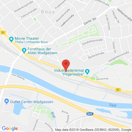 Position der Autogas-Tankstelle: Total Bous in 66359, Bous