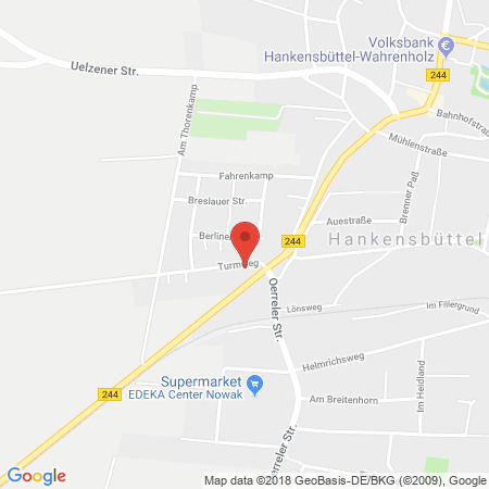 Position der Autogas-Tankstelle: Sprint Tankstelle in 29386, Hankensbuettel
