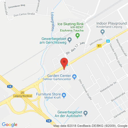 Position der Autogas-Tankstelle: Aral Tankstelle in 04425, Taucha