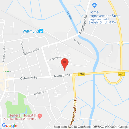 Position der Autogas-Tankstelle: Aral Tankstelle in 26409, Wittmund