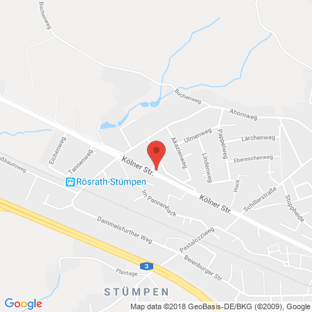 Position der Autogas-Tankstelle: JET Tankstelle in 51503, Roesrath