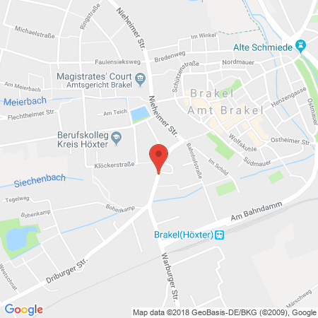 Position der Autogas-Tankstelle: Supermarkt-tankstelle Am Real,- Markt Brakel Warburger Str. 38 in 33034, Brakel