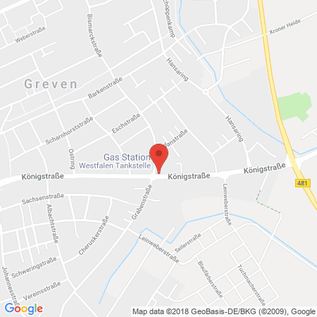 Standort der Tankstelle: Westfalen Tankstelle in 48268, Greven
