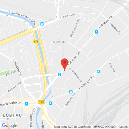 Position der Autogas-Tankstelle: JET Tankstelle in 01159, Dresden