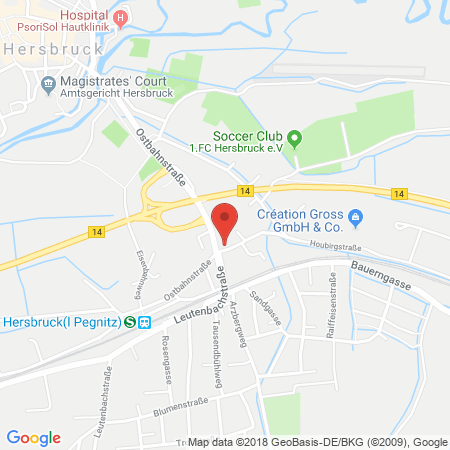 Position der Autogas-Tankstelle: Shell Tankstelle in 91217, Hersbruck